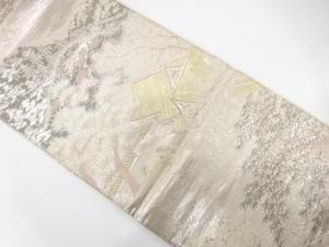 アンティーク　山並みに枯山水模様織り出し袋帯（材料）